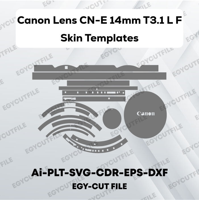 Canon Lens CN-E 14mm T3.1 L F Vector Skin Cut Files