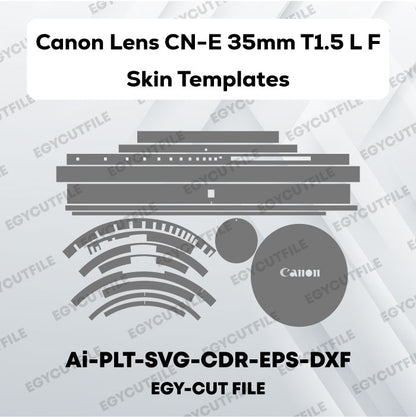 Canon CN-E Cinema Prime Six Lens System Kit Vector Skin Cut Files