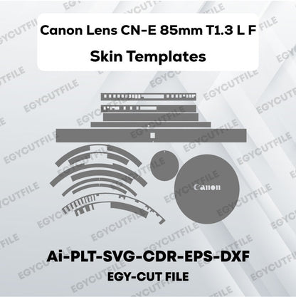 Canon CN-E Cinema Prime Six Lens System Kit Vector Skin Cut Files