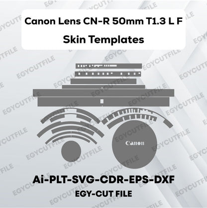 Canon CN-E Cinema Prime Six Lens System Kit Vector Skin Cut Files