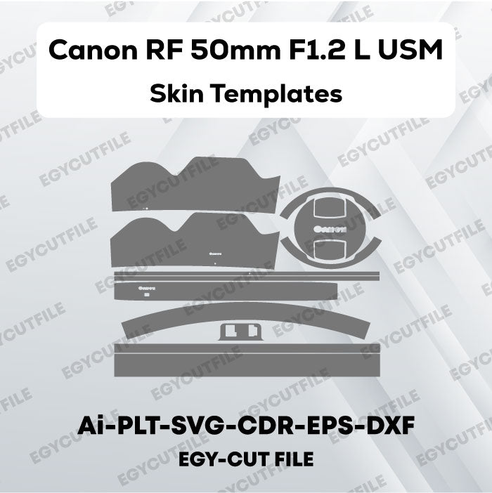 Canon RF 50mm F1.2 L USM Vector Skin Cut Files