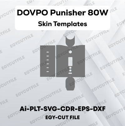 DOVPO Punisher 80 TC box mod Vector Skin Cut Files