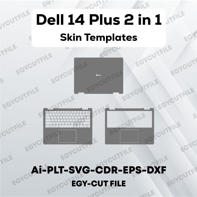 Dell 14 Plus 2-in-1 Vector Skin Cut Files