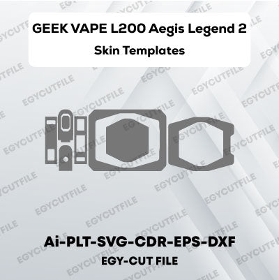 GEEK VAPE L200 AEGIS LEGEND 2 Mod Vector Skin Cut Files