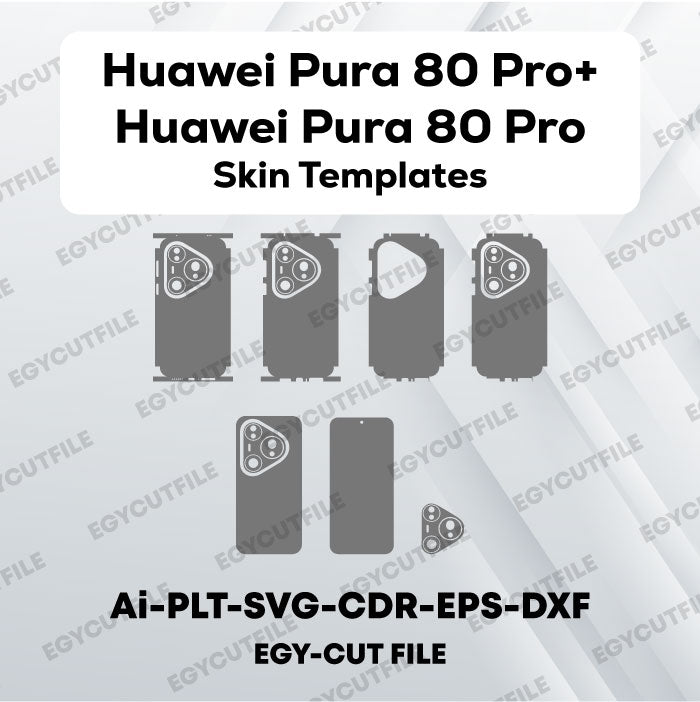 Huawei Pura 80 Pro+-Pura 80 Pro Vector Skin Cut Files