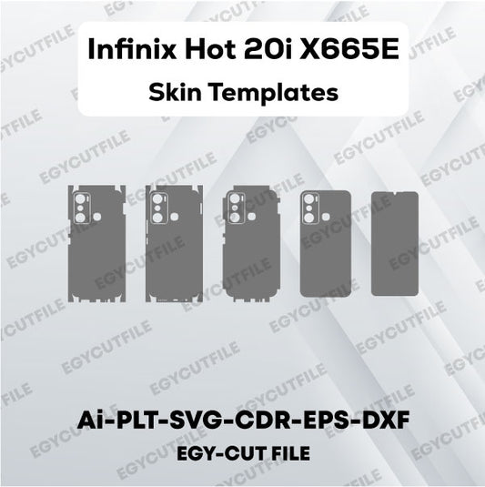 Infinix Hot 20i X665E Vector Skin Cut Files