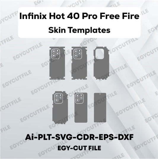 Infinix Hot 40 Pro Free Fire Vector Skin Cut Files