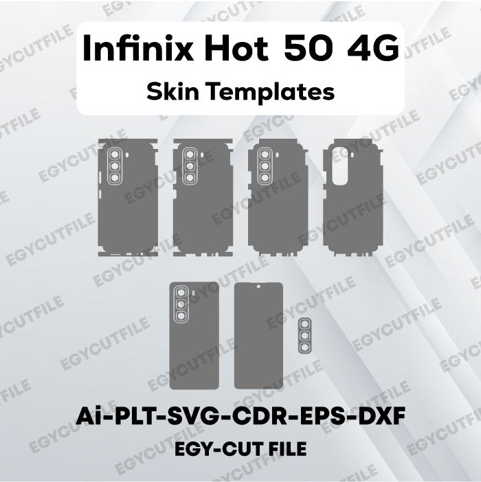 Infinix Hot 50 4G Vector Skin Cut Files