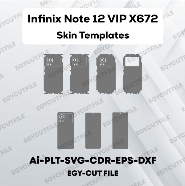 Infinix Note 12 VIP X672 Vector Skin Cut Files