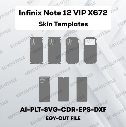 Infinix Note 12 VIP X672 Vector Skin Cut Files