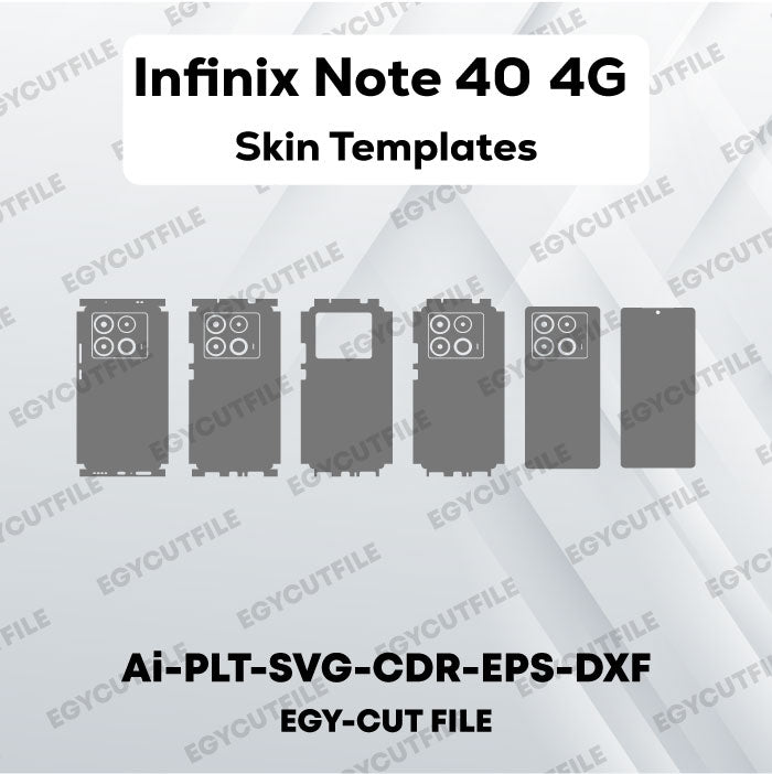 Infinix Note 40 4G Vector Skin Cut Files