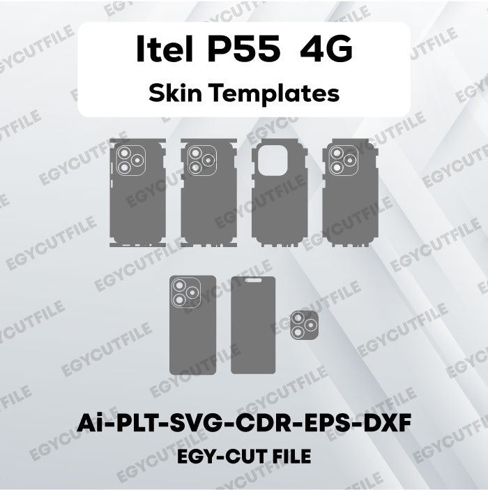Itel P55 4G Vector Skin Cut Files