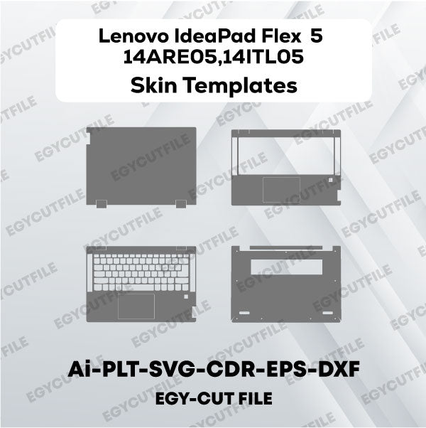 Lenovo IdeaPad Flex 5 14ARE05,14ITL05 Vector Skin Cut Files