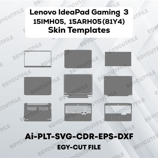 Lenovo IdeaPad Gaming 3 15ARH05,15IMH05 (81Y4) Vector Skin Cut Files