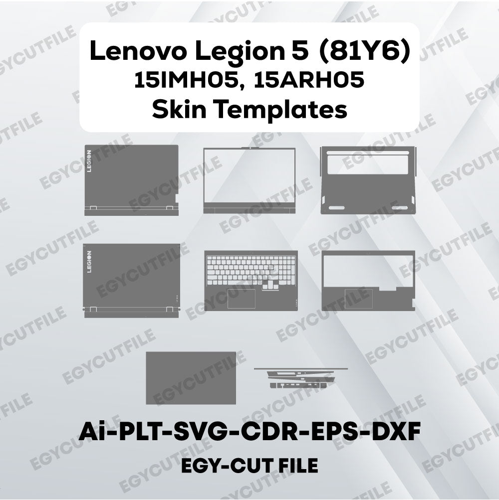 Lenovo Legion 5 15ARH05, 15IMH05 (81y6) (82nl) Vector Skin Cut Files