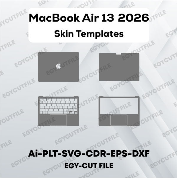 MacBook Air 13 2026 Vector Skin Cut Files