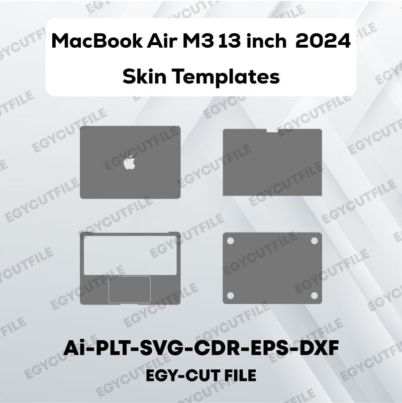 MacBook Air 13 inch M3 2024 Vector Skin Cut Files