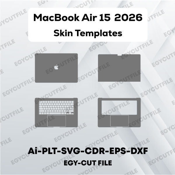 MacBook Air 15 2026 Vector Skin Cut Files