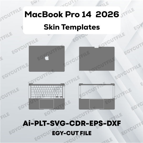MacBook Pro 14 2026 Vector Skin Cut Files