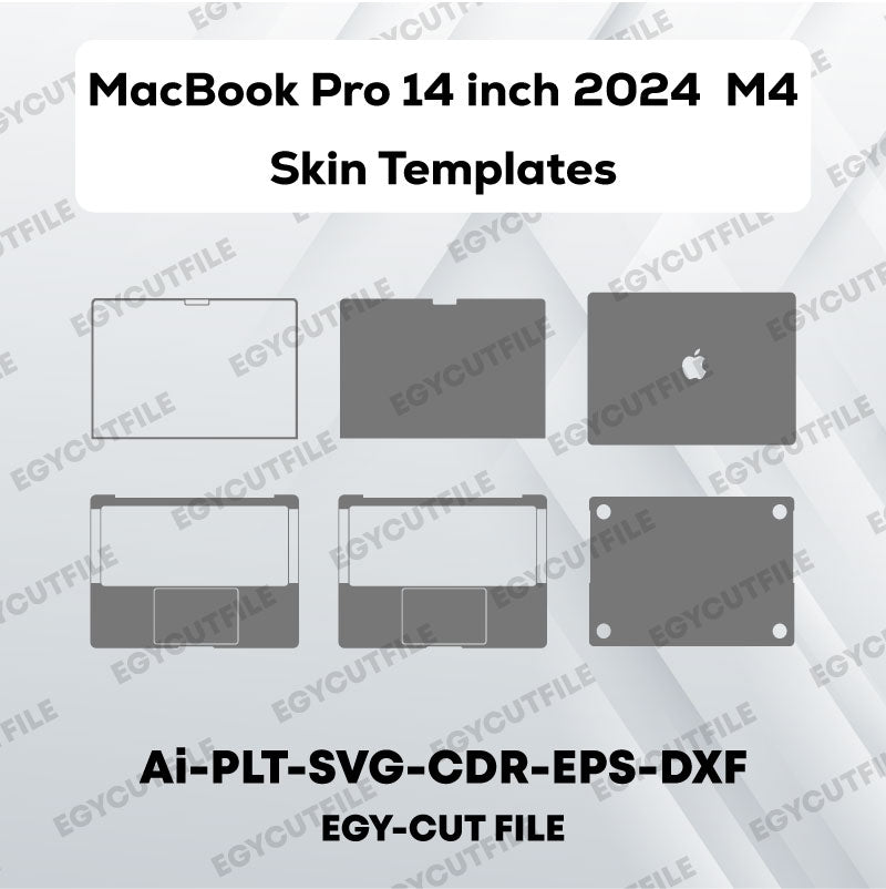 MacBook Pro 14‑inch M4 2024 Vector Skin Cut Files