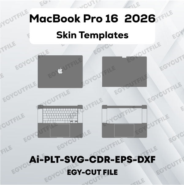 MacBook Pro 16 2026 Vector Skin Cut Files