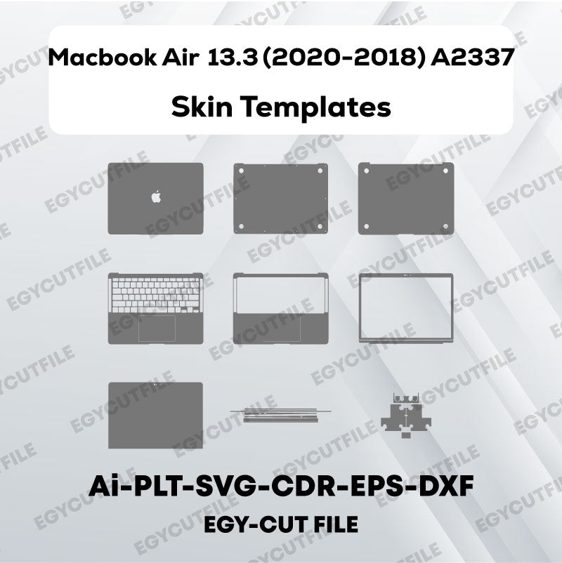 Macbook Air 13.3 (2018-2020) A2337 Vector Skin Cut Files