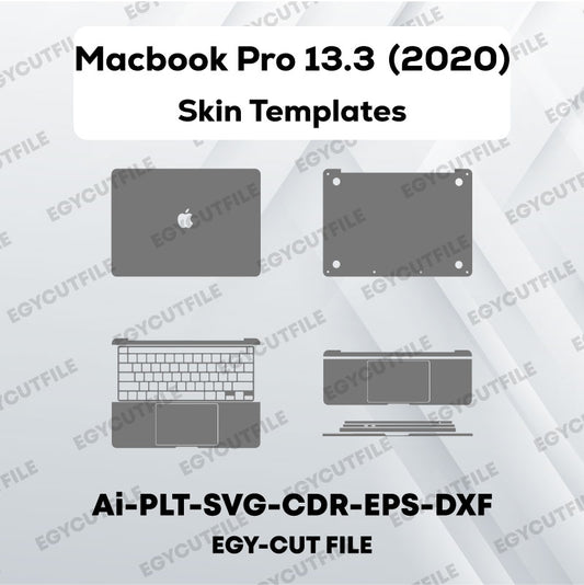 Macbook Pro 13.3 inch (2020) Vector Skin Cut Files