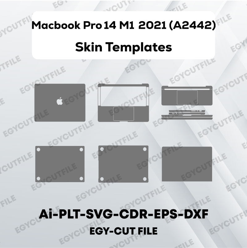 Macbook Pro 14 M1 2021 (A2442) Vector Skin Cut Files