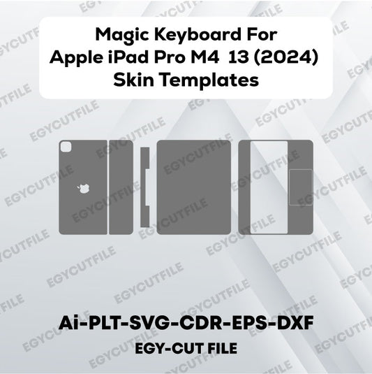 Magic Keyboard For Apple iPad Pro 13 (2024) M4 Vector Skin Cut Files