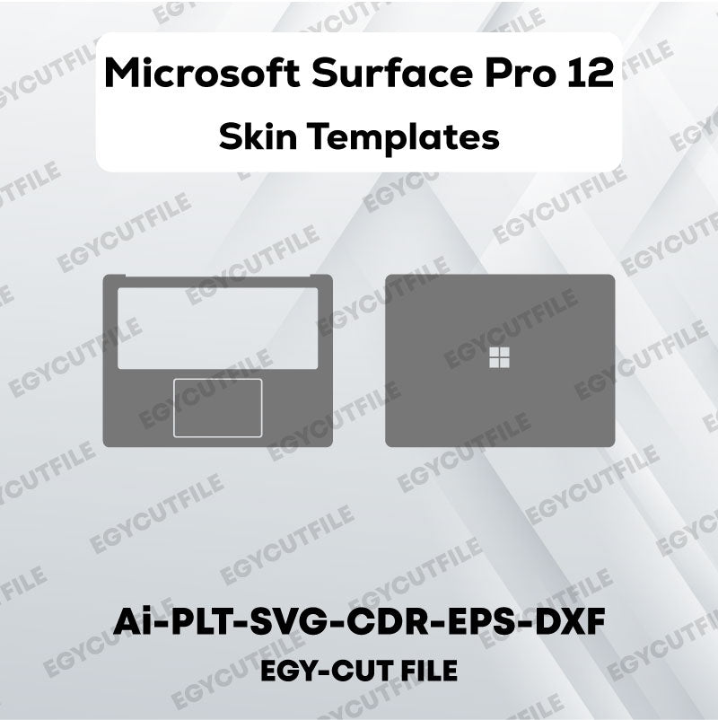 Microsoft Surface Pro 12 Vector Skin Cut Files