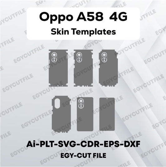 Oppo A58 4G Vector Skin Cut Files