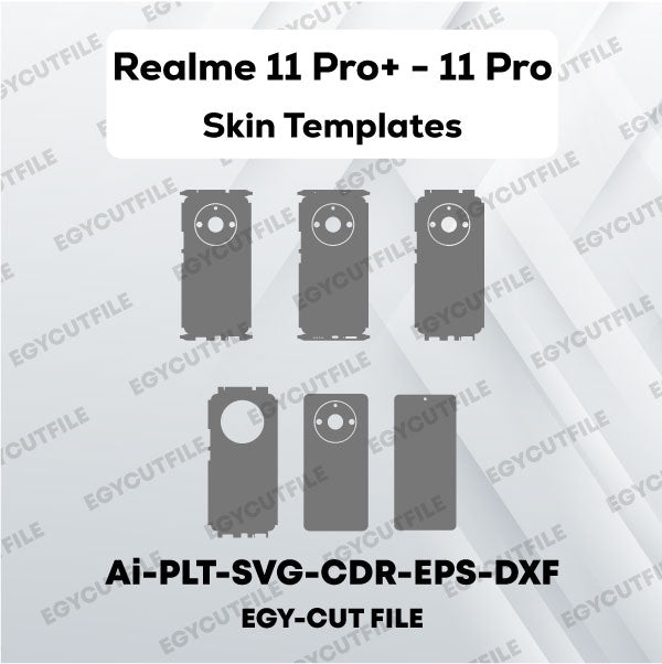 Realme 11 Pro+-Realme 11 Pro Vector Skin Cut Files