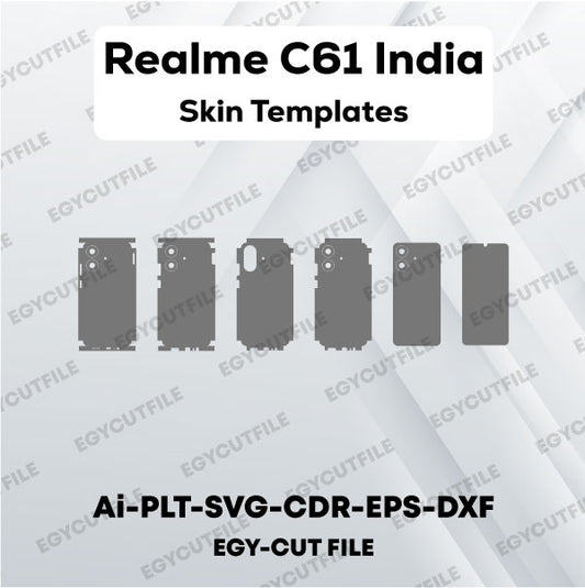 Realme C61 India Vector Skin Cut Files