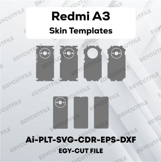 Redmi A3 Vector Skin Cut Files