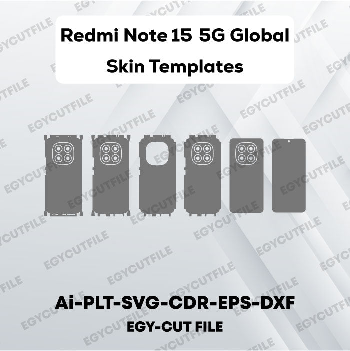 Xiaomi Redmi Note 15 5G Global Vector Skin Cut Files