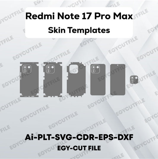 Xiaomi Redmi Note 17 Pro Max Vector Skin Cut Files