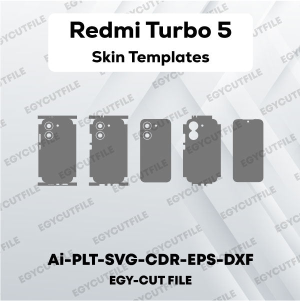 Redmi Turbo 5 Vector Skin Cut Files