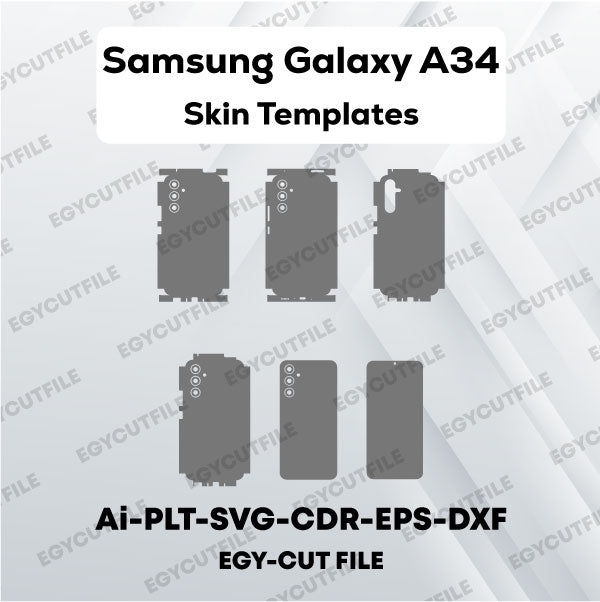 Samsung Galaxy A34 Vector Skin Cut Files