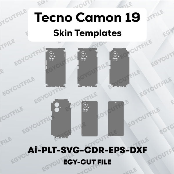 Tecno Camon 19 Vector Skin Cut Files