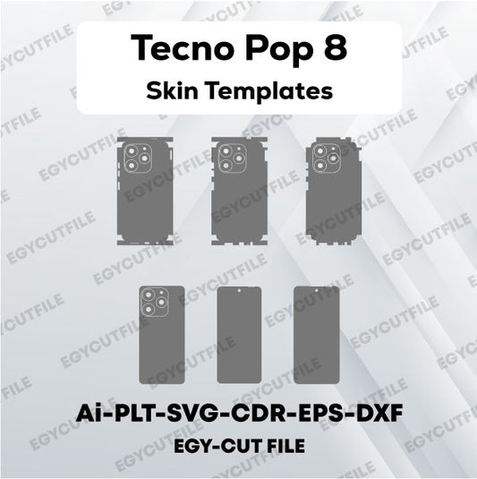 Tecno Pop 8 Vector Skin Cut Files