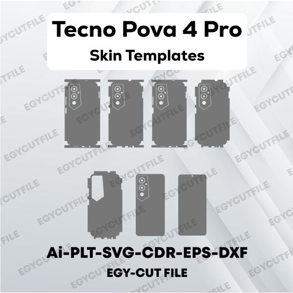 Tecno Pova 4 Pro Vector Skin Cut Files