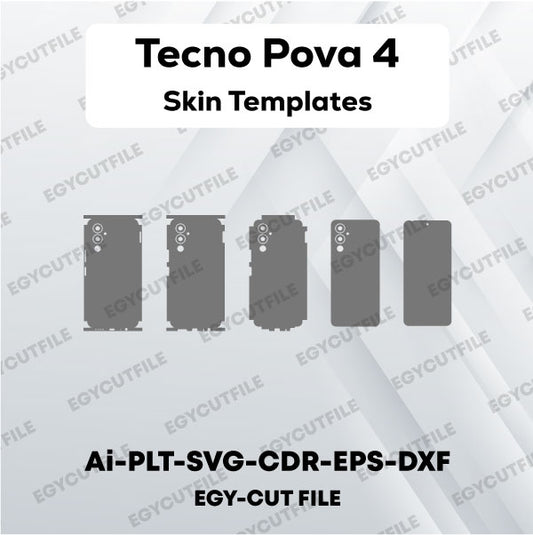 Tecno Pova 4 Vector Skin Cut Files