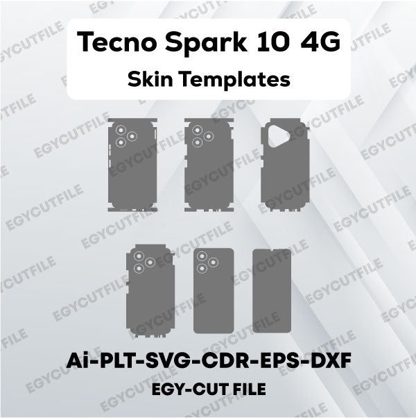 Tecno Spark 10 4G Vector Skin Cut Files