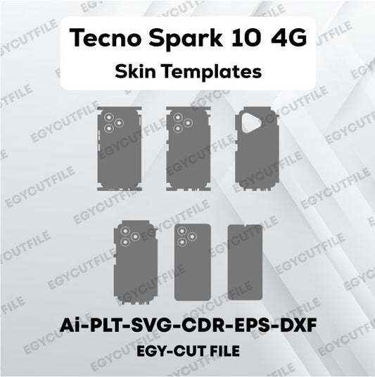 Tecno Spark 10 4G Vector Skin Cut Files