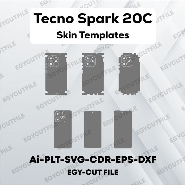 Tecno Spark 20C Vector Skin Cut Files