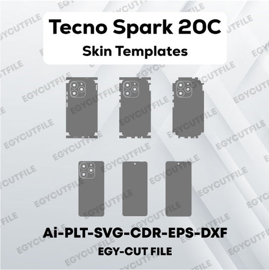 Tecno Spark 20C Vector Skin Cut Files
