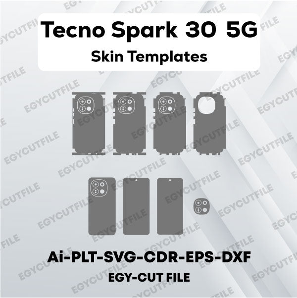 Tecno Spark 30 5G Vector Skin Cut Files