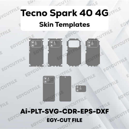 Tecno Spark 40 4G Vector Skin Cut Files