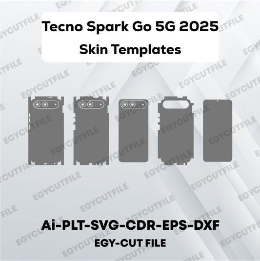 Tecno Spark Go 5G 2025 Vector Skin Cut Files
