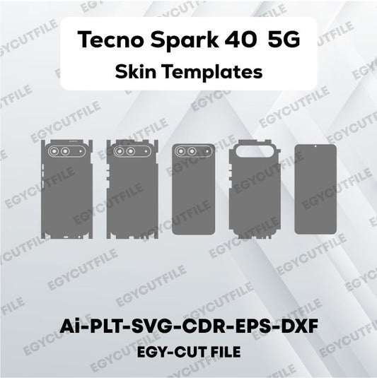 Tecno Spark 40 5G Vector Skin Cut Files